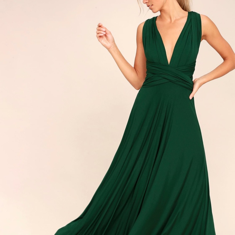 Tricks of the Trade Forest Green Maxi Dress